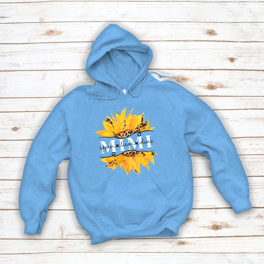 Mimi And Grandkids Sunflower Hoodie
