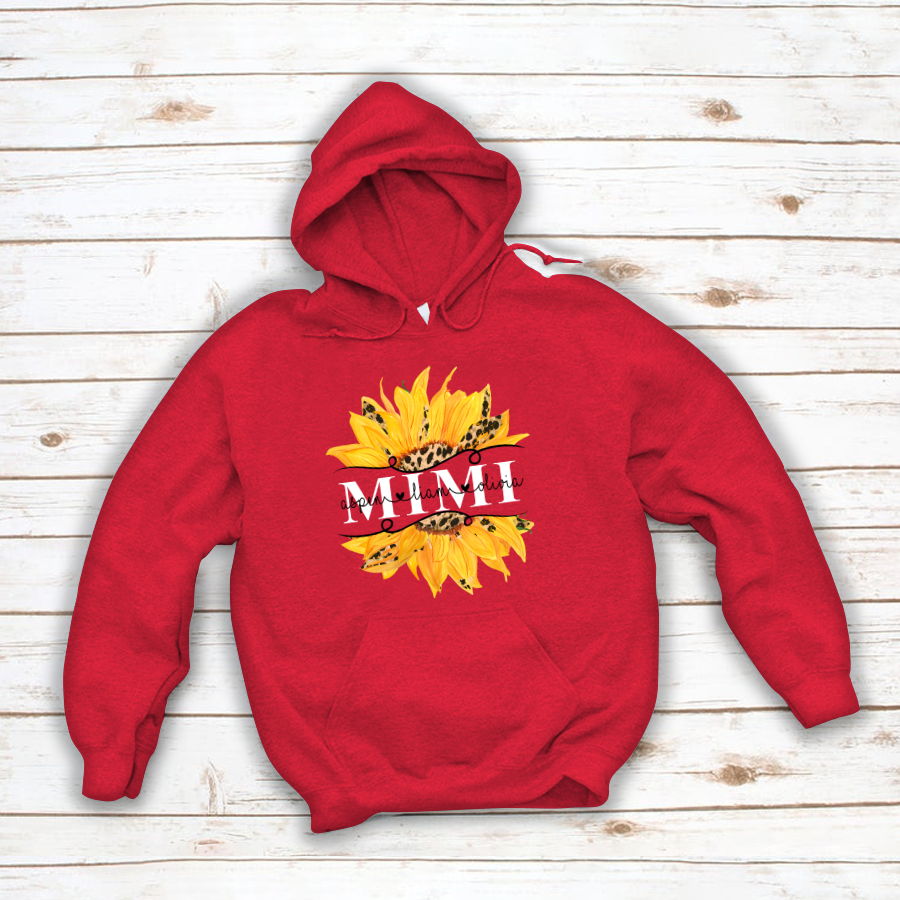 Mimi And Grandkids Sunflower Hoodie