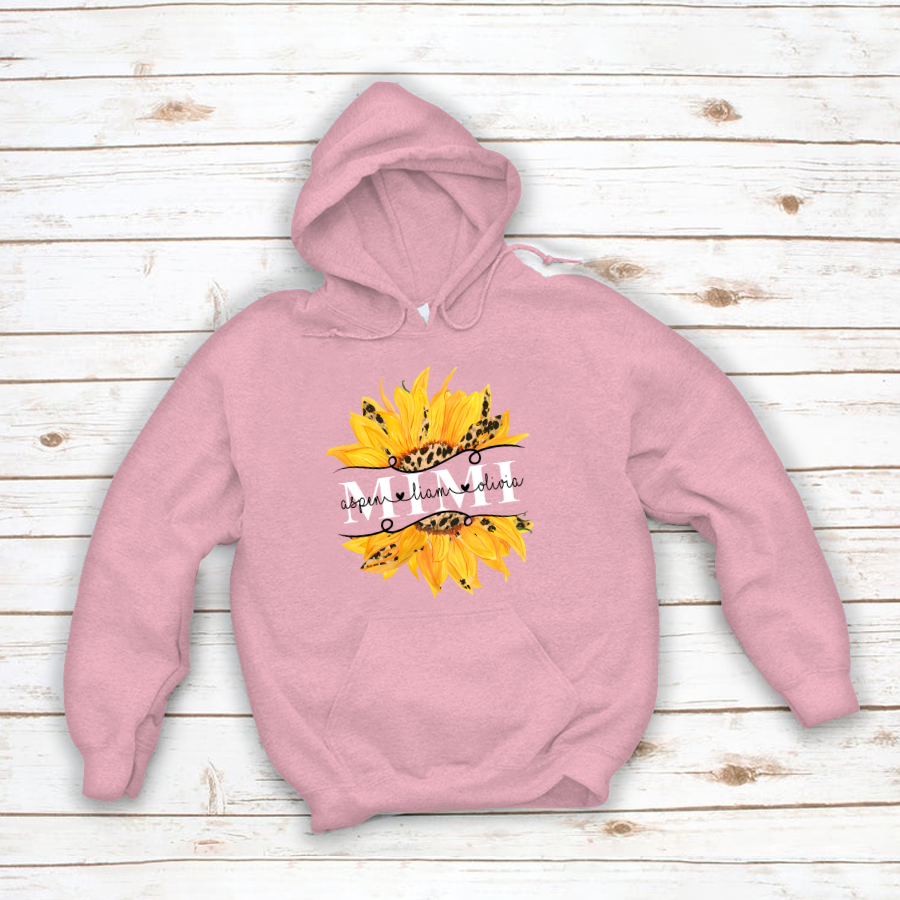 Mimi And Grandkids Sunflower Hoodie