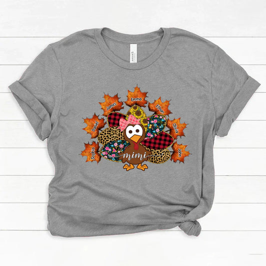 Mimi And Grandkids Thanksgiving Turkey Classic Canvas