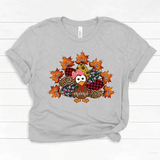 Mimi And Grandkids Thanksgiving Turkey Classic Canvas