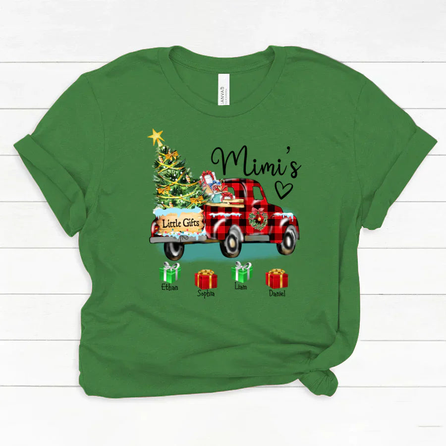 Mimi's Little Gifts With Grandkids Truck Christmas Classic Canvas