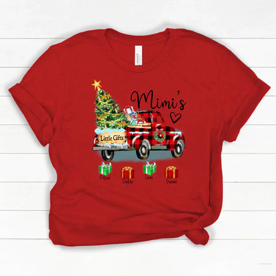 Mimi's Little Gifts With Grandkids Truck Christmas Classic Canvas