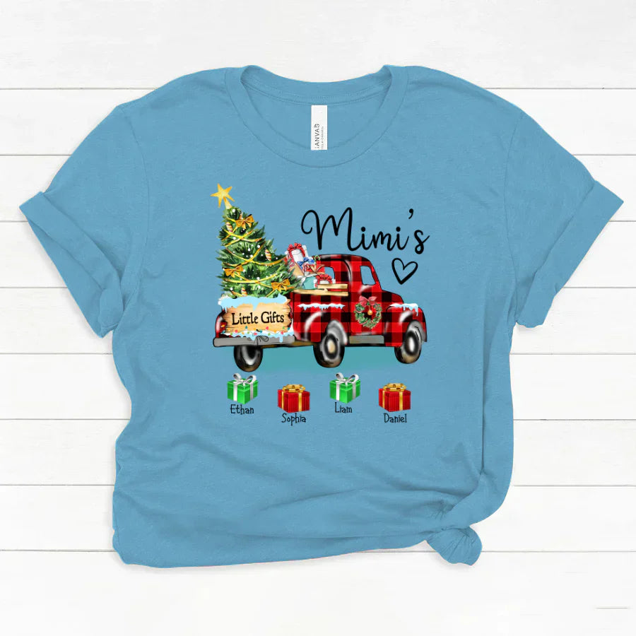 Mimi's Little Gifts With Grandkids Truck Christmas Classic Canvas