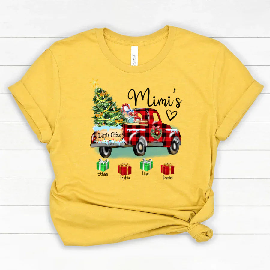 Mimi's Little Gifts With Grandkids Truck Christmas Classic Canvas