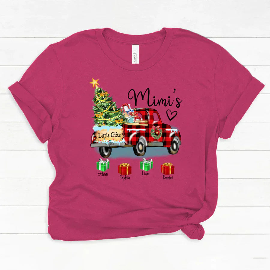 Mimi's Little Gifts With Grandkids Truck Christmas Classic Canvas