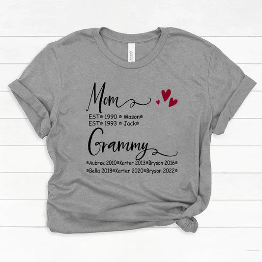 Mom And Grammy Kids Est VT22120093 Classic Canvas