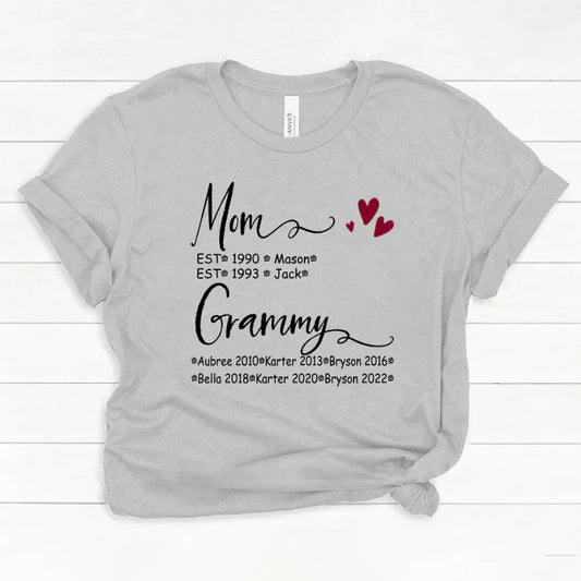 Mom And Grammy Kids Est VT22120093 Classic Canvas