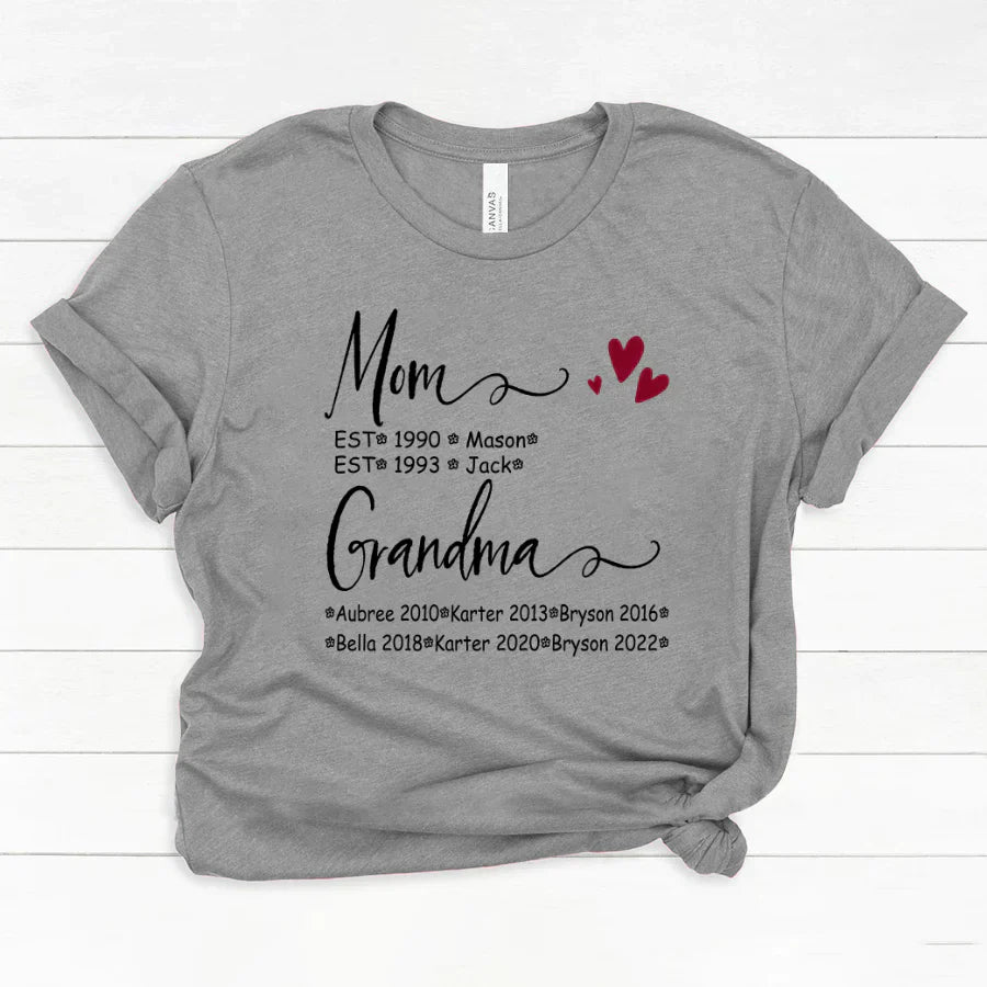 Mom And Grandma Kids Est VT22120093 Classic Canvas