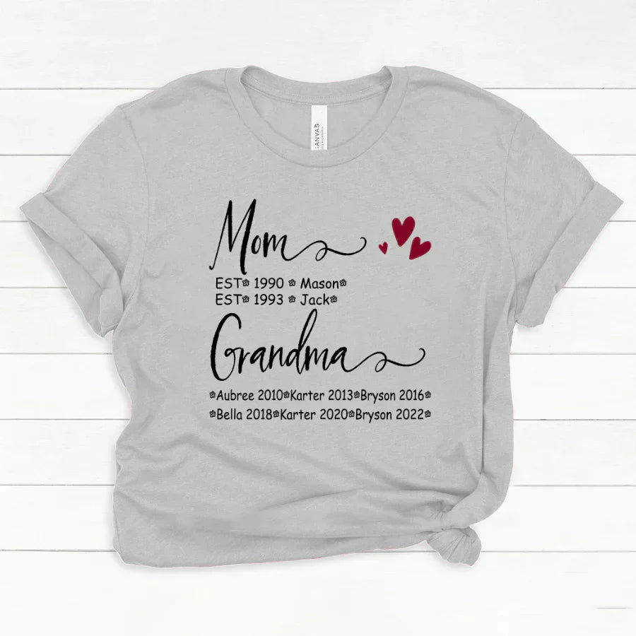 Mom And Grandma Kids Est VT22120093 Classic Canvas