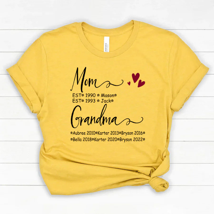 Mom And Grandma Kids Est VT22120093 Classic Canvas