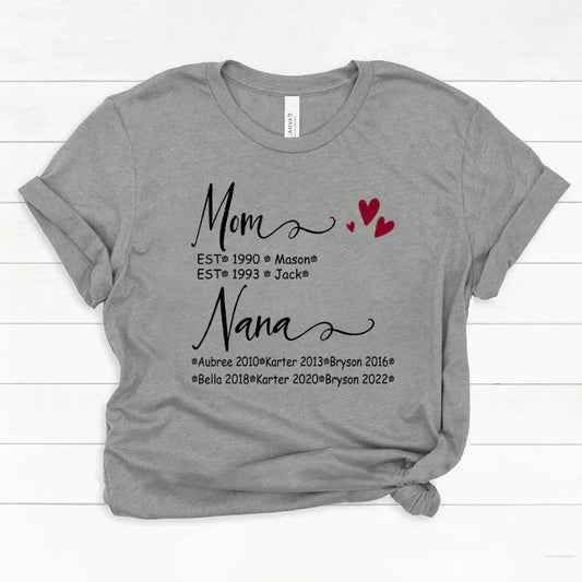 Mom And Nana Kids Est VT22120093 Classic Canvas
