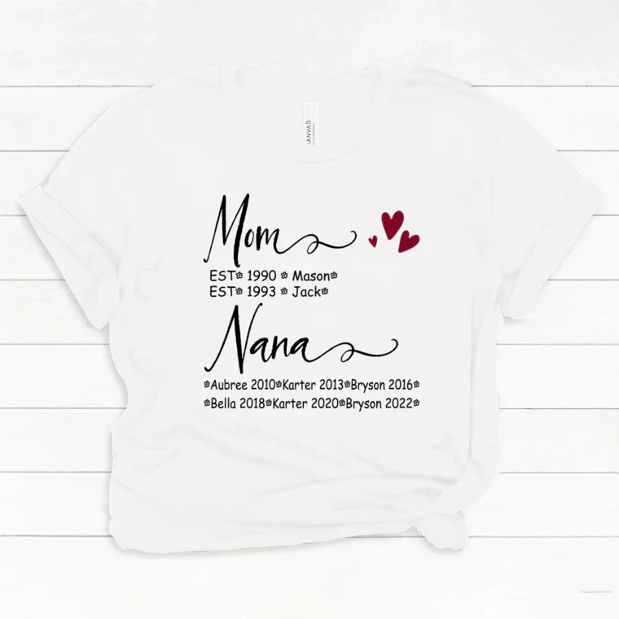 Mom And Nana Kids Est VT22120093 Classic Canvas