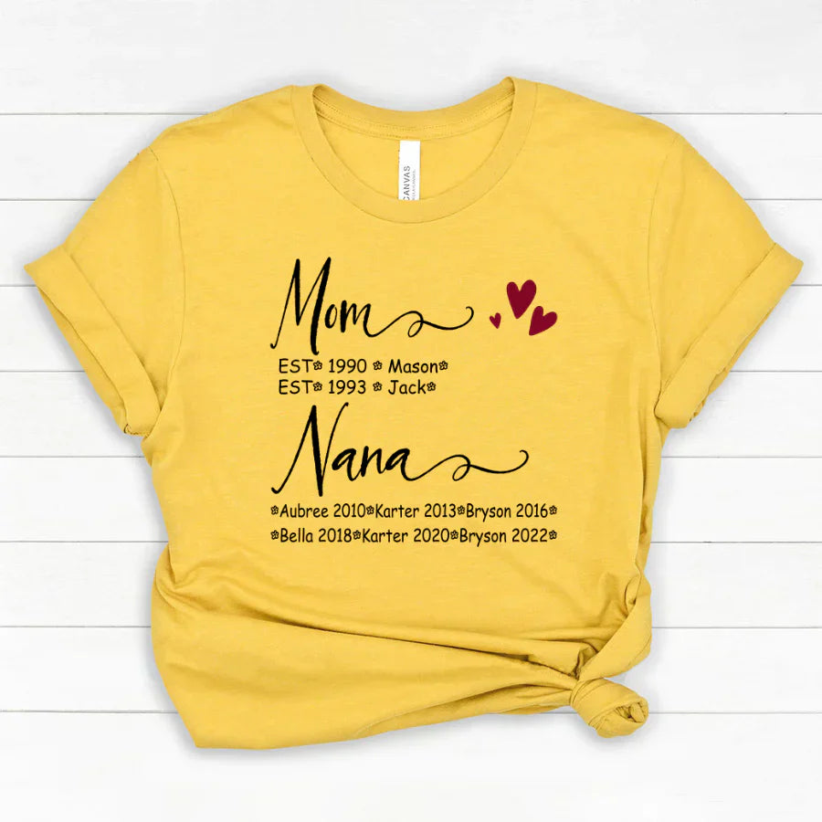 Mom And Nana Kids Est VT22120093 Classic Canvas