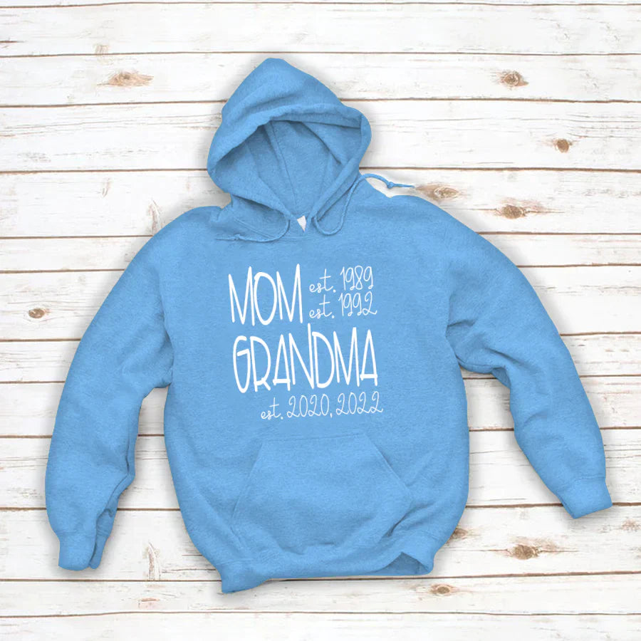 Mom Grandma Est VT22120064 Hoodie