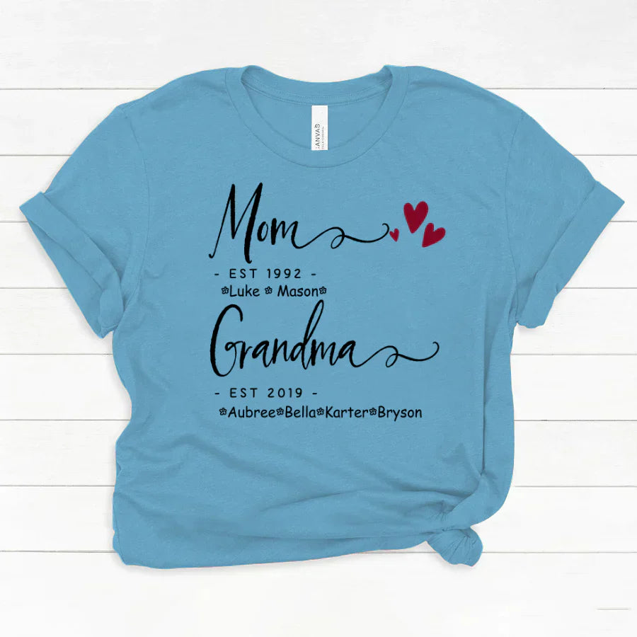 Mom Grandma Family Est Kids VT22120071 Classic Canvas