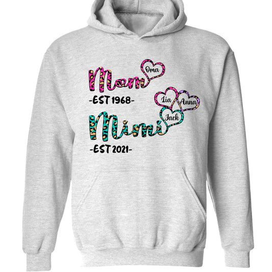 Mom Mimi heart best gifts for family est Hoodie