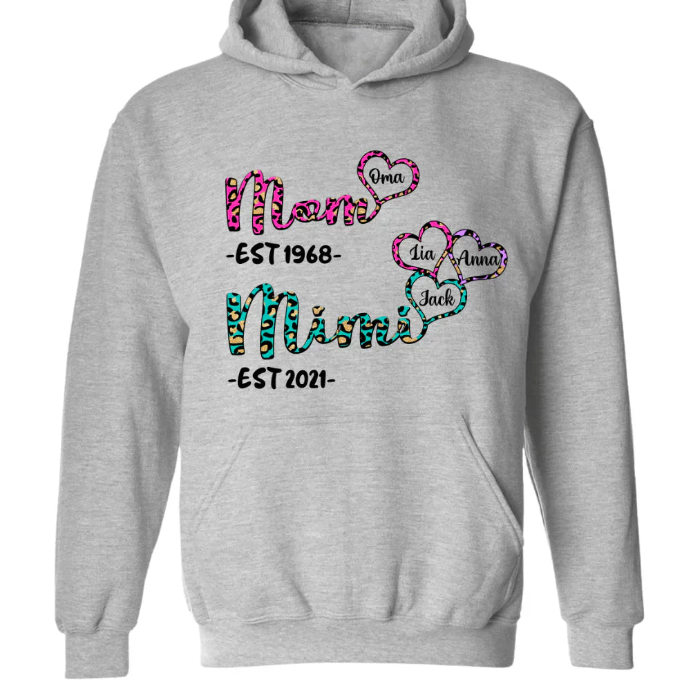 Mom Mimi heart best gifts for family est Hoodie