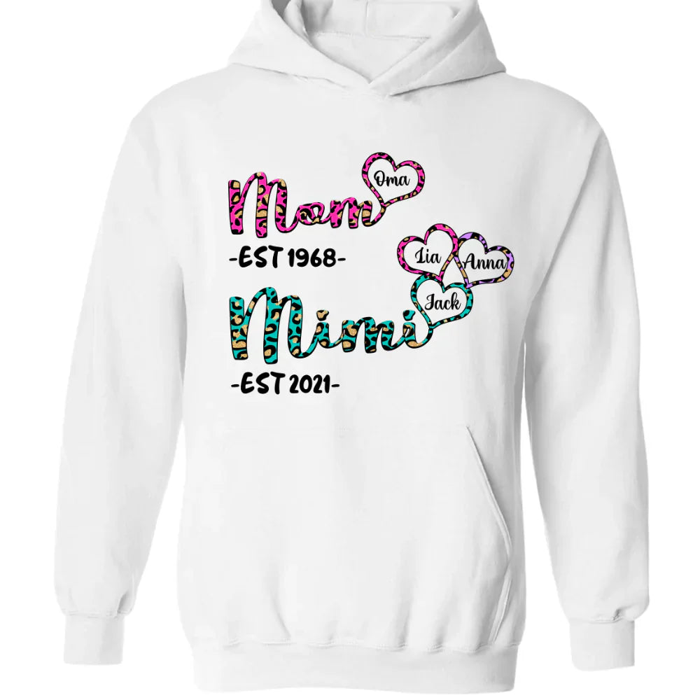 Mom Mimi heart best gifts for family est Hoodie