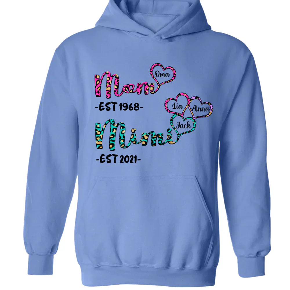 Mom Mimi heart best gifts for family est Hoodie