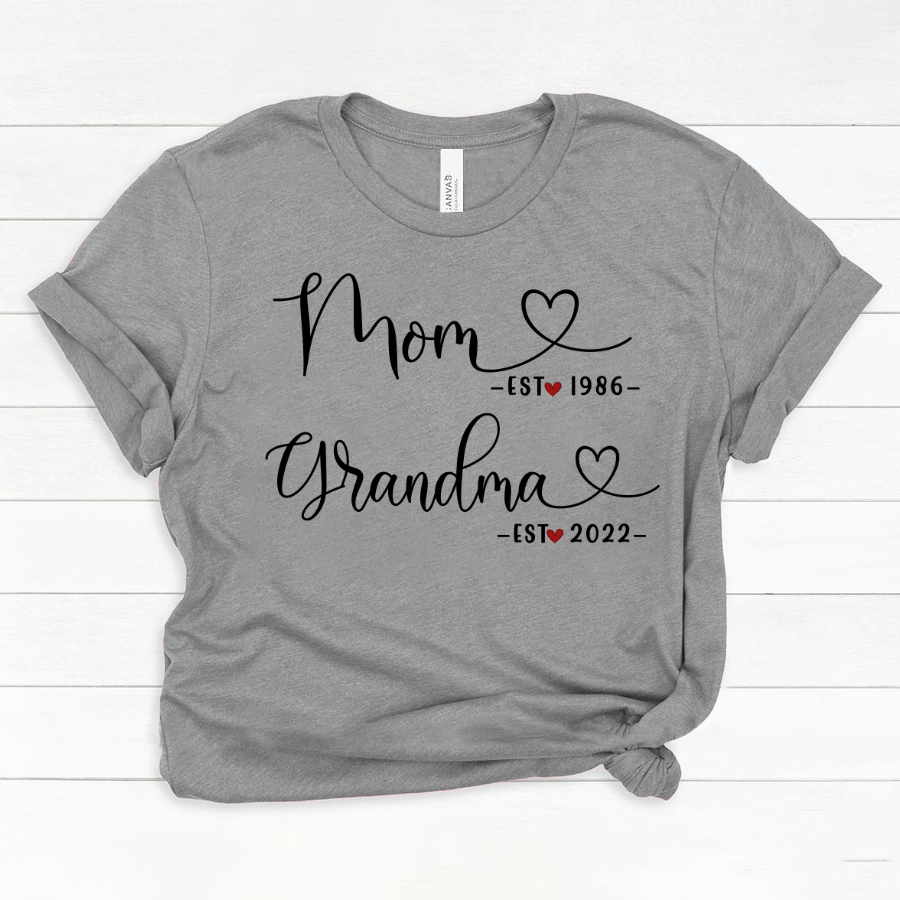 Mom heart est grandma heart est Classic Canvas