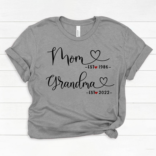 Mom heart est grandma heart est Classic Canvas
