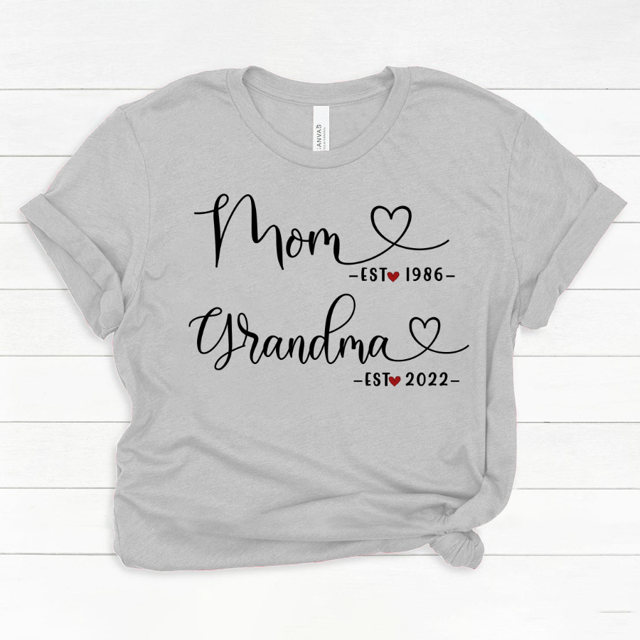Mom heart est grandma heart est Classic Canvas