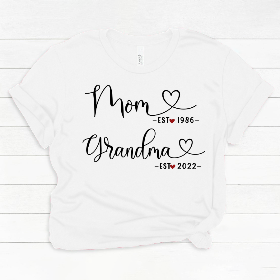Mom heart est grandma heart est Classic Canvas