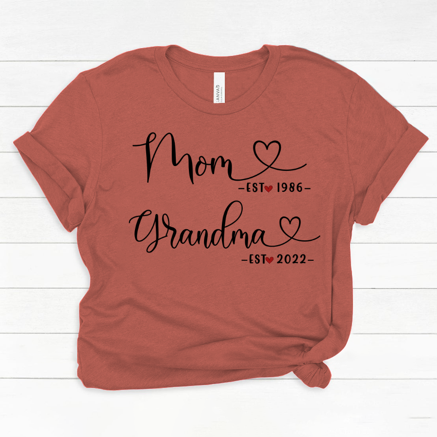 Mom heart est grandma heart est Classic Canvas