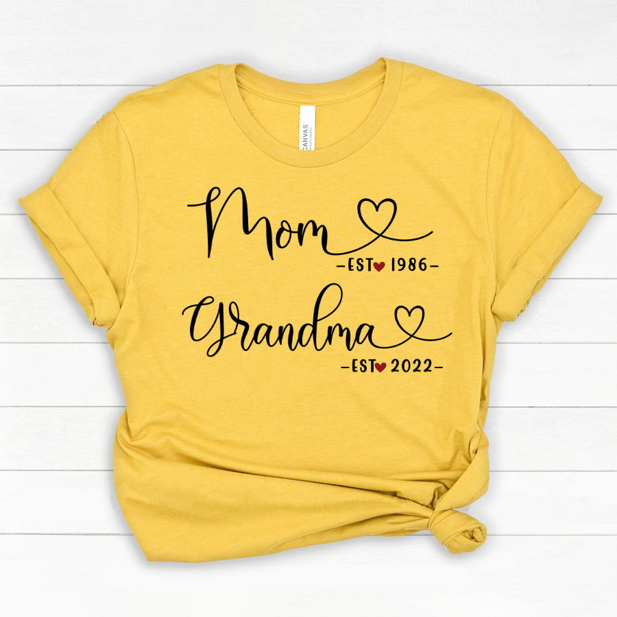 Mom heart est grandma heart est Classic Canvas