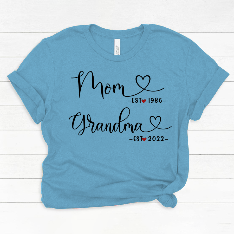 Mom heart est grandma heart est Classic Canvas