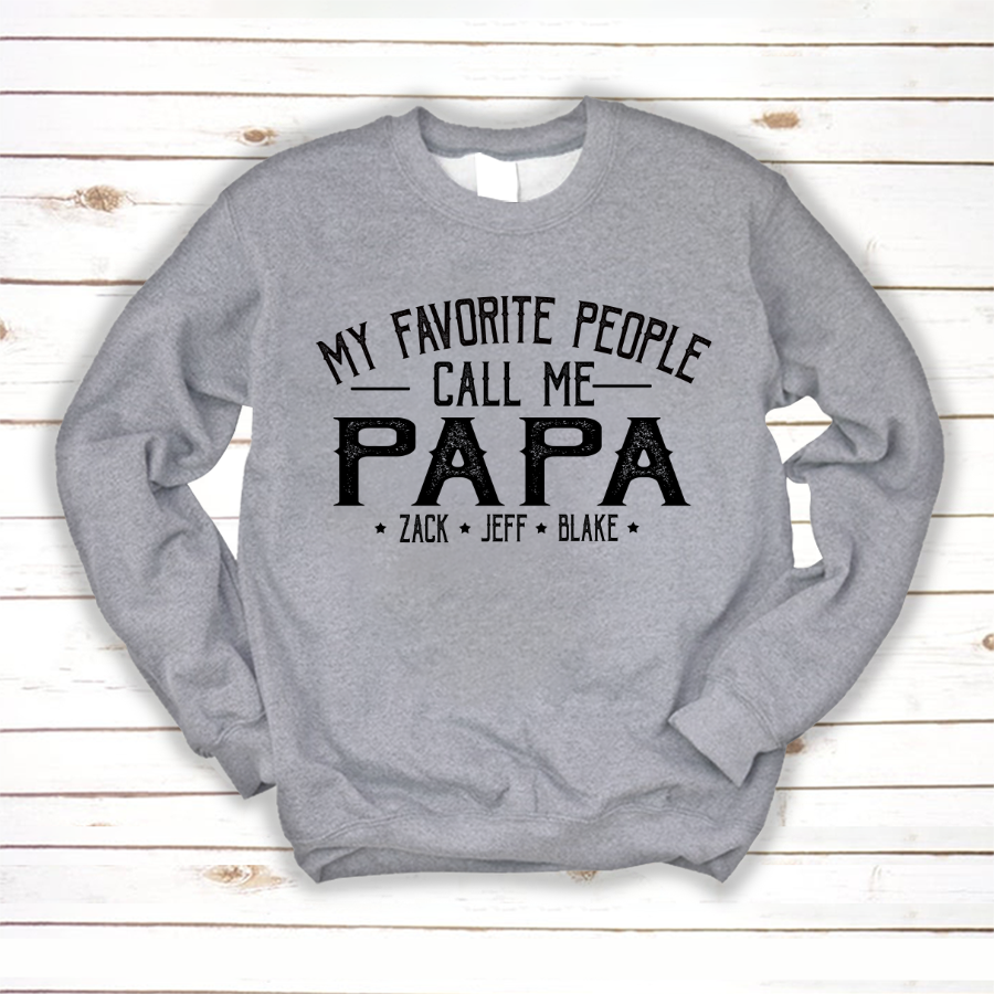 My Favorite People Call Me Papa And Grandkids Shirt