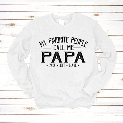 My Favorite People Call Me Papa And Grandkids Shirt