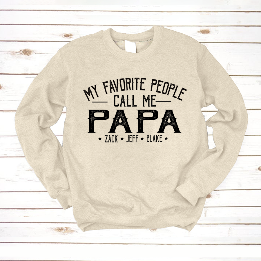My Favorite People Call Me Papa And Grandkids Shirt
