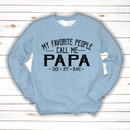 My Favorite People Call Me Papa And Grandkids Shirt