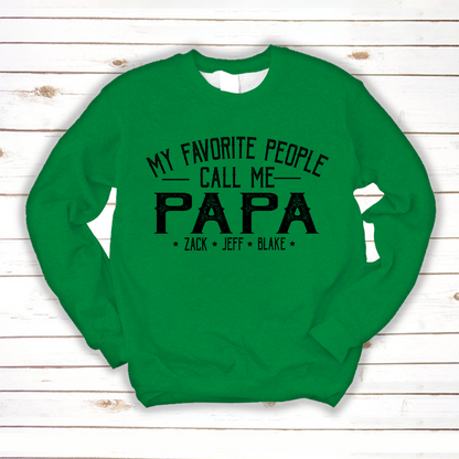 My Favorite People Call Me Papa And Grandkids Shirt