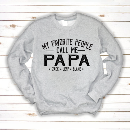 My Favorite People Call Me Papa And Grandkids Shirt
