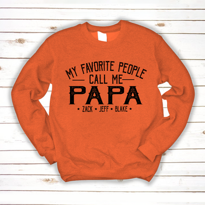 My Favorite People Call Me Papa And Grandkids Shirt