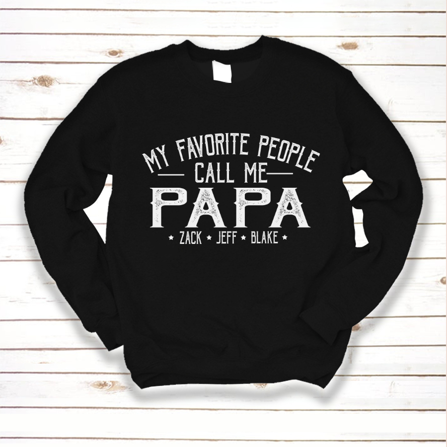 My Favorite People Call Me Papa And Grandkids Shirt