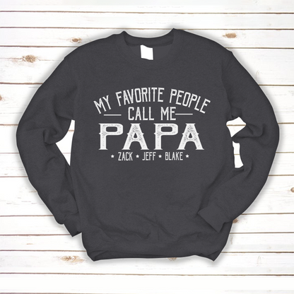 My Favorite People Call Me Papa And Grandkids Shirt