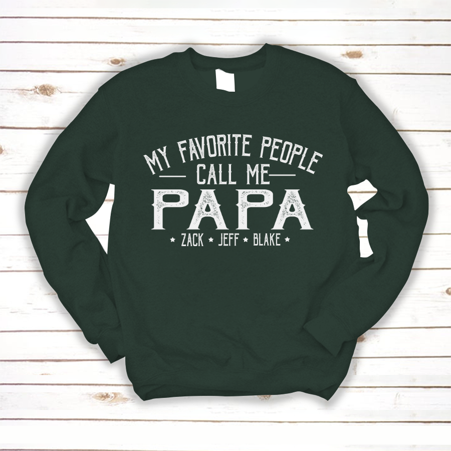 My Favorite People Call Me Papa And Grandkids Shirt