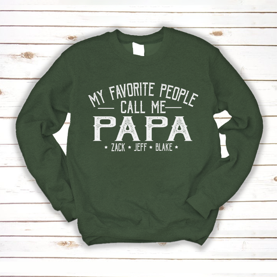 My Favorite People Call Me Papa And Grandkids Shirt