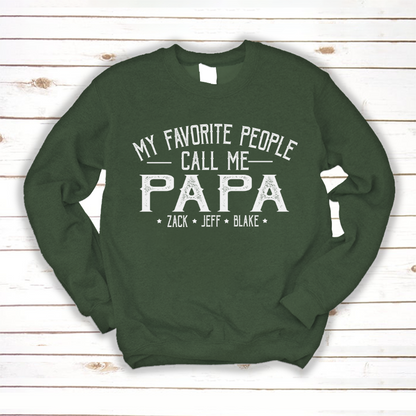 My Favorite People Call Me Papa And Grandkids Shirt