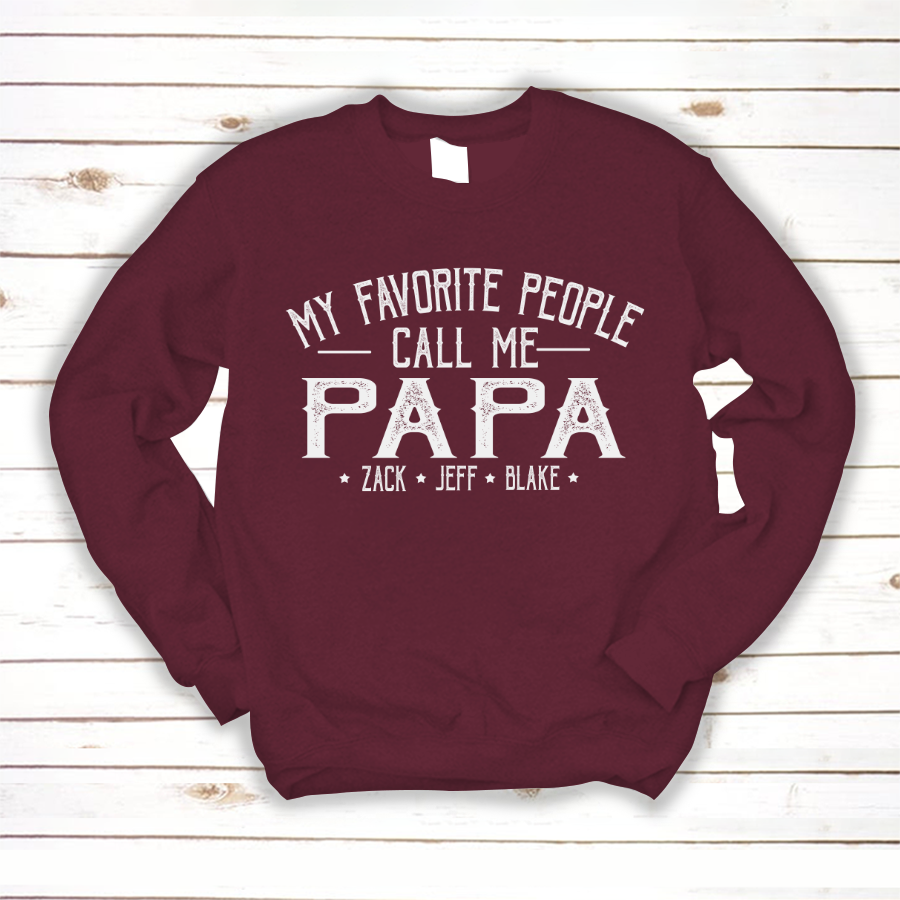 My Favorite People Call Me Papa And Grandkids Shirt