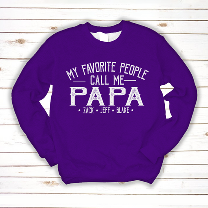 My Favorite People Call Me Papa And Grandkids Shirt