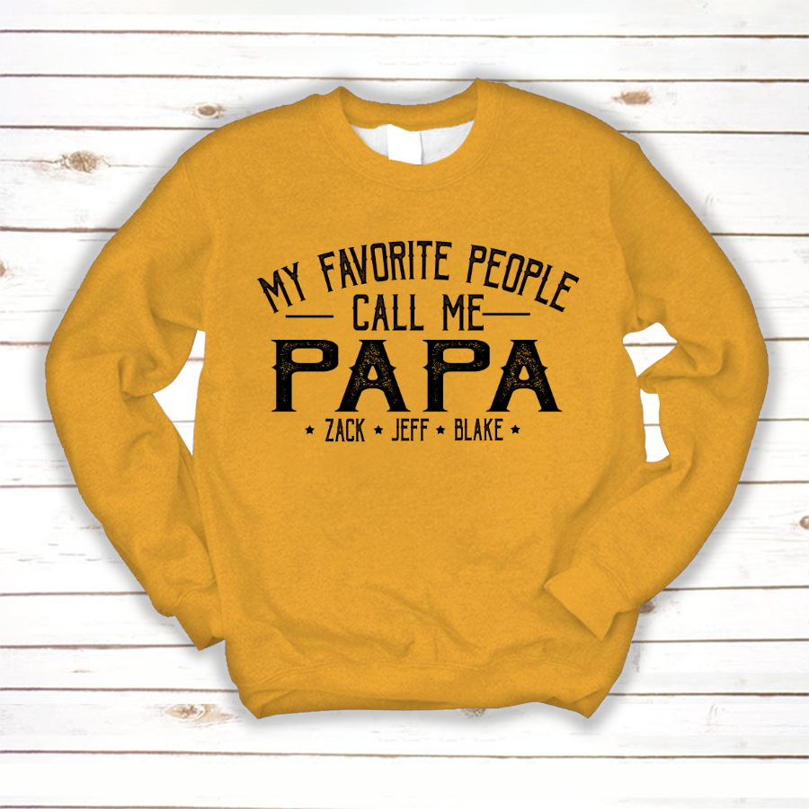 My Favorite People Call Me Papa And Grandkids Shirt