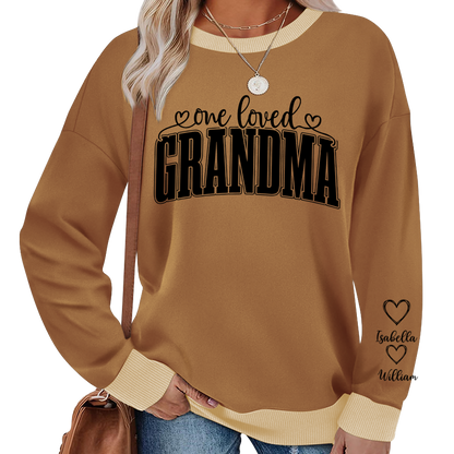 One Loved Grandma, Custom Grandma and Grandkids Name Christmas Gift Shirt