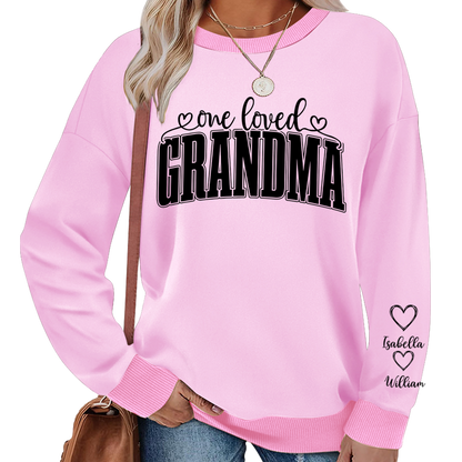 One Loved Grandma, Custom Grandma and Grandkids Name Christmas Gift Shirt