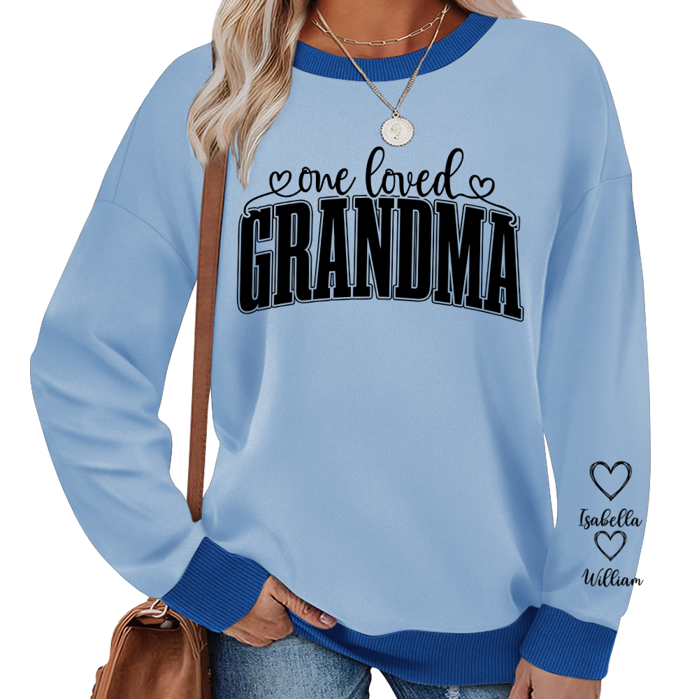 One Loved Grandma, Custom Grandma and Grandkids Name Christmas Gift Shirt