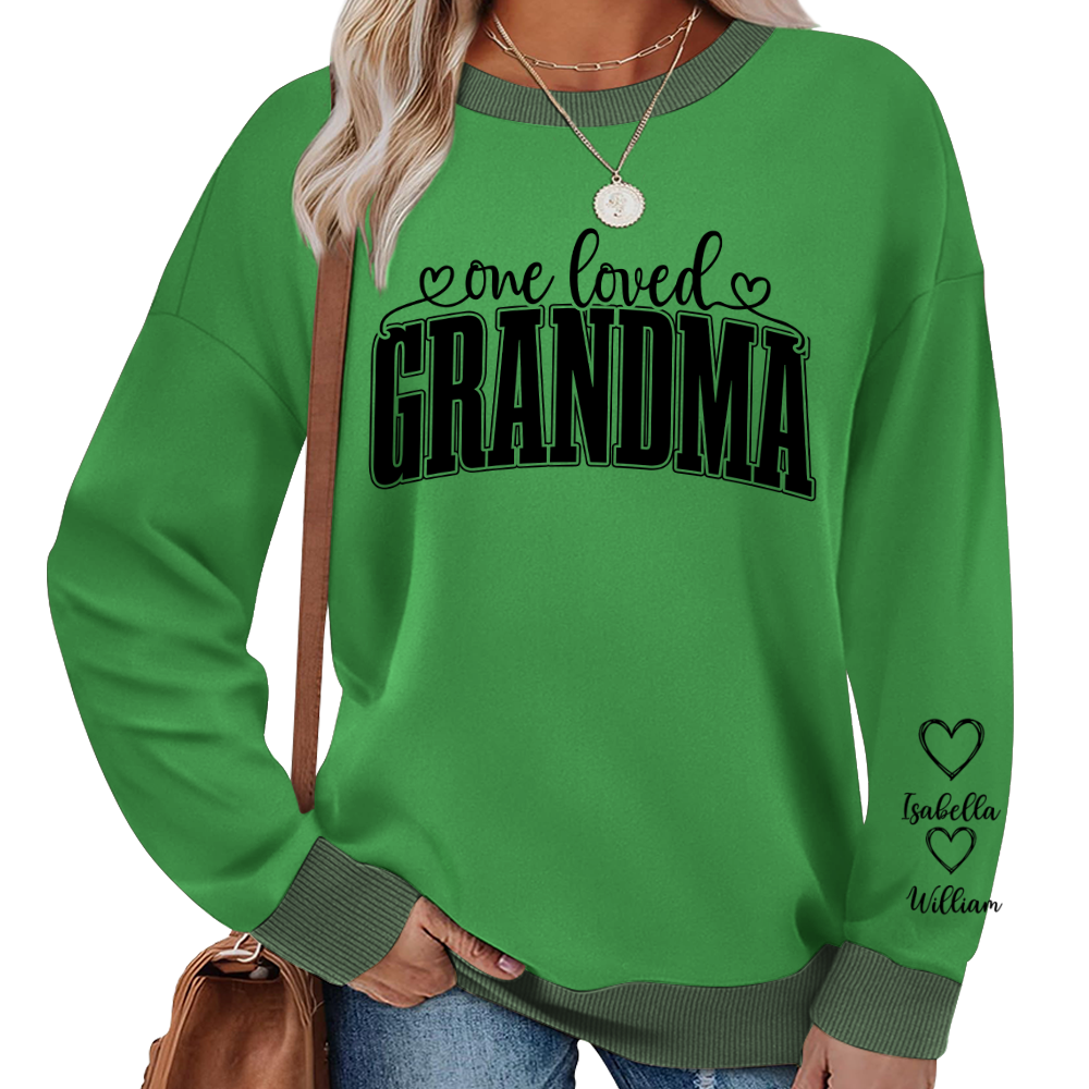 One Loved Grandma, Custom Grandma and Grandkids Name Christmas Gift Shirt
